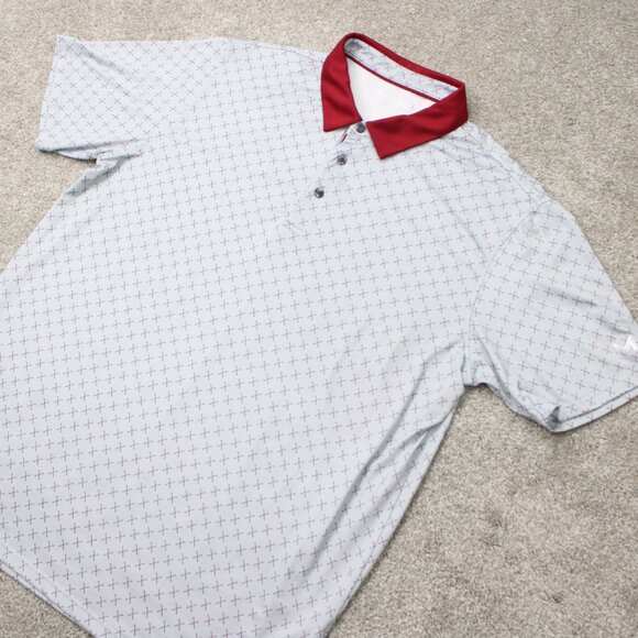 Maelreg Performance AOP Polo Shirt Mens XL Gray/Red Golf Club All Over Print S/S - Picture 4 of 13
